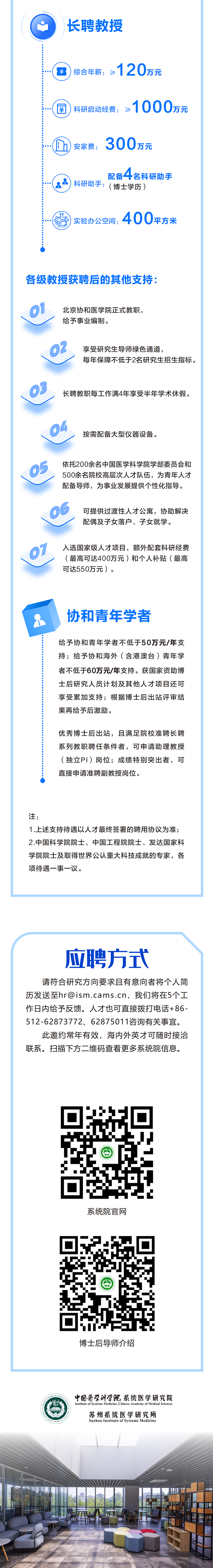 中国医学科学院系统医学研究院苏州系统医学研究所诚邀海内外英才