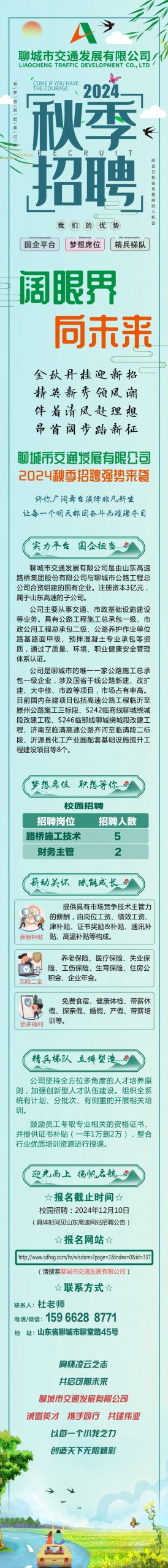 2024年聊城市交通发展有限公司招聘公告(7人)