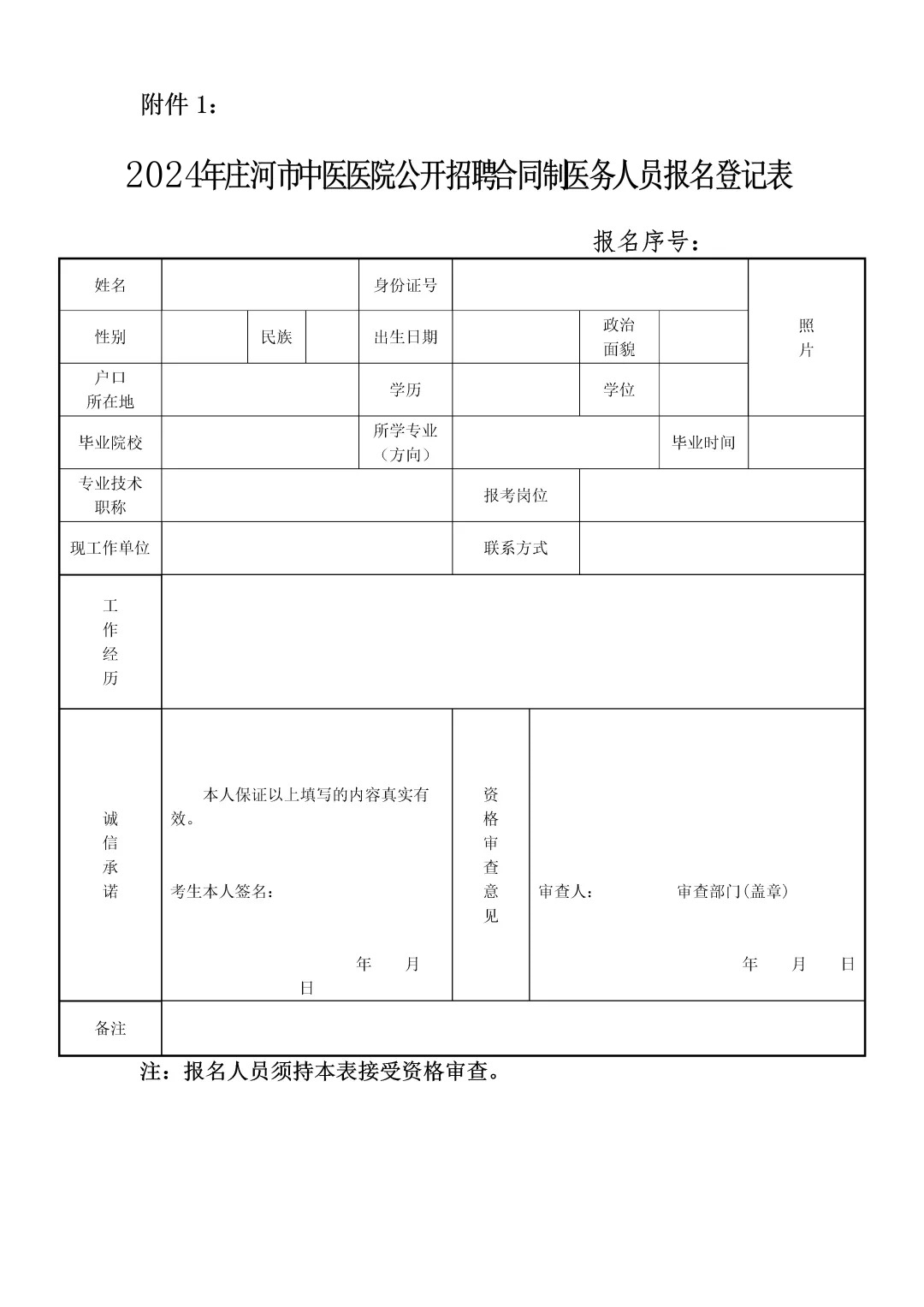 庄河市中医医院公开招聘合同制医务人员的公告