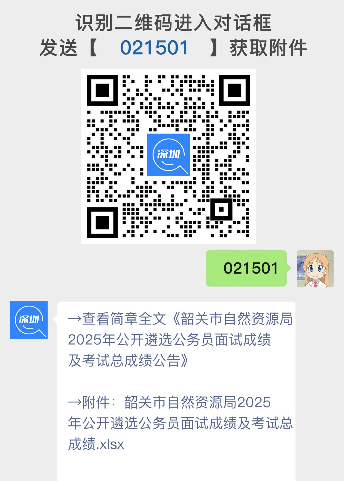 韶关市自然资源局2025年公开遴选公务员面试成绩及考试总成绩公告