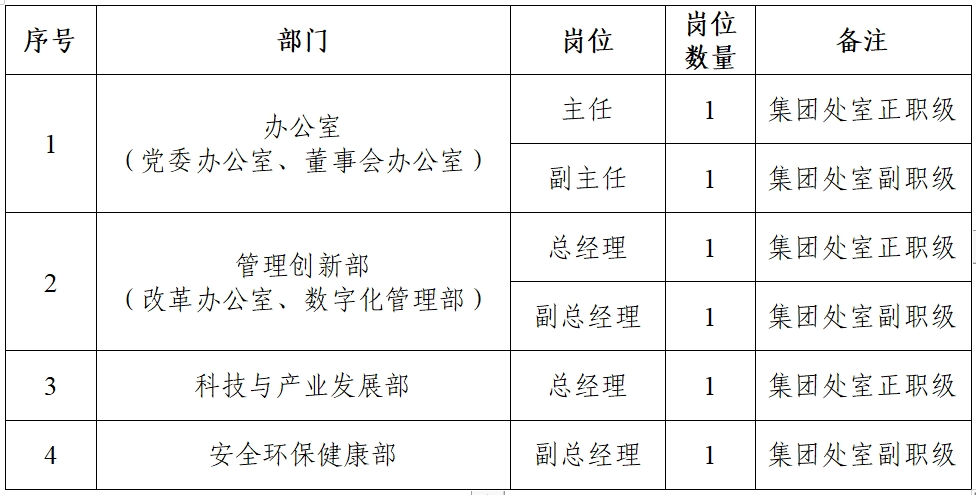 中铝国际工程股份有限公司部分职能部门负责人岗位竞争上岗公告