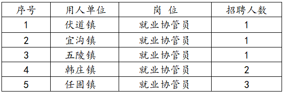 汤阴县人力资源和社会保障局关于招聘8名基层公共就业服务平台就业协管员的公告