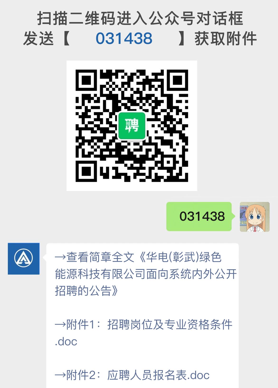 华电(彰武)绿色能源科技有限公司面向系统内外公开招聘的公告