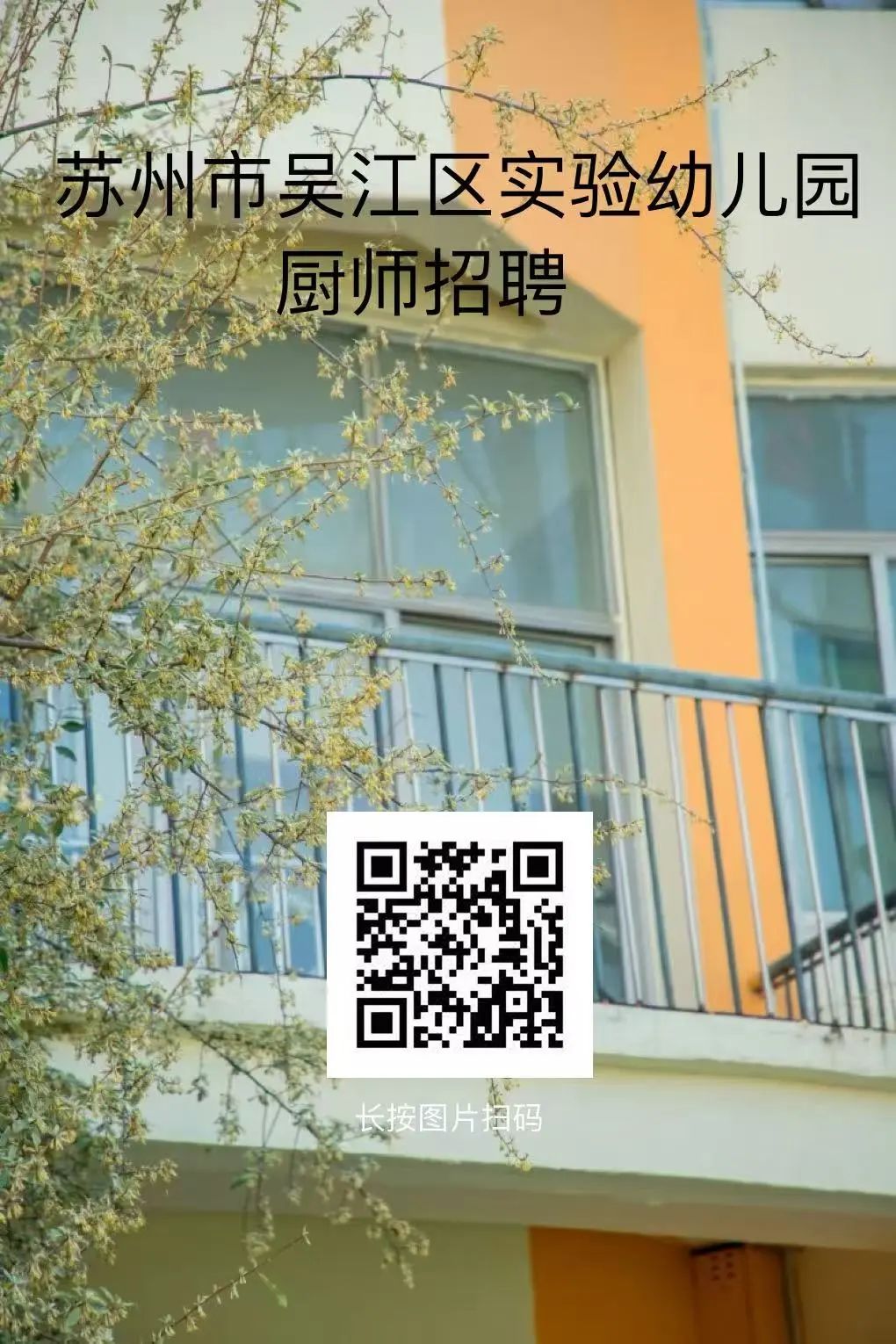 苏州市吴江区实验幼儿园厨师公开招聘公告