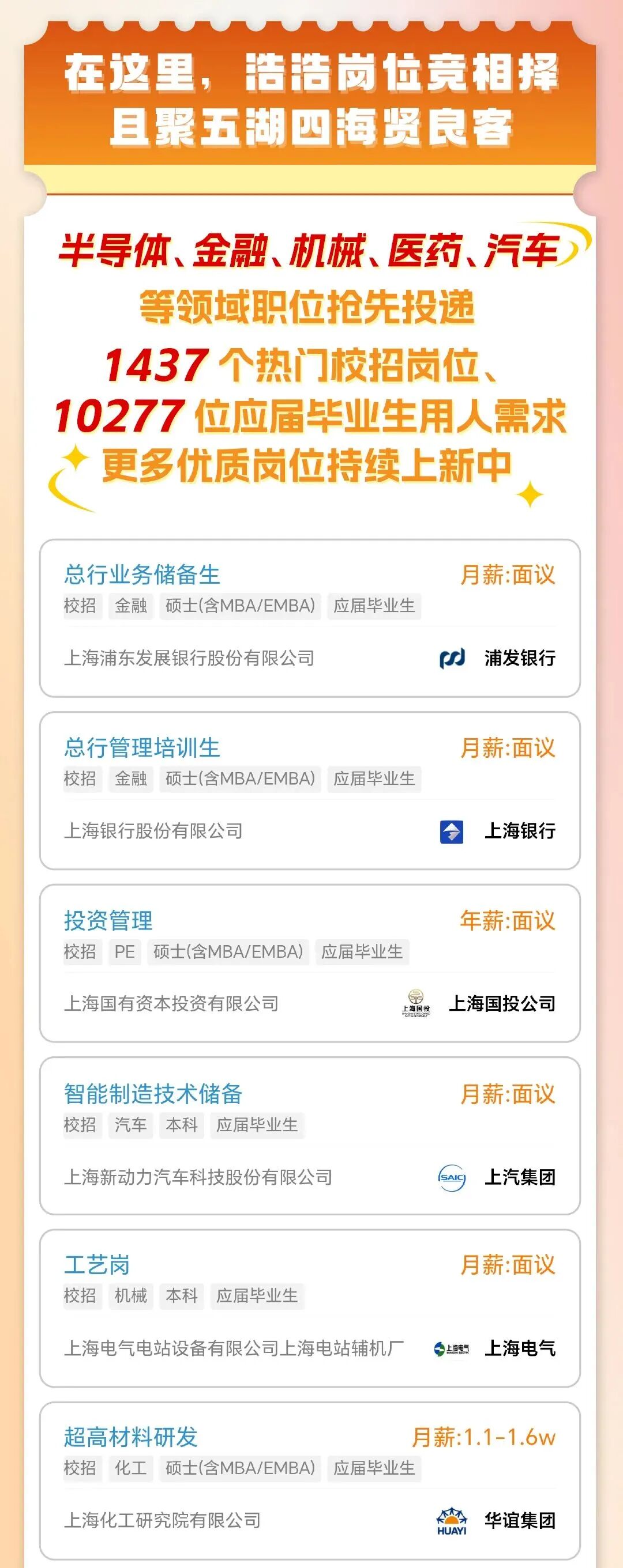 “骐骥秋实”上海国资国企2026届高校毕业生校园招聘正式启动