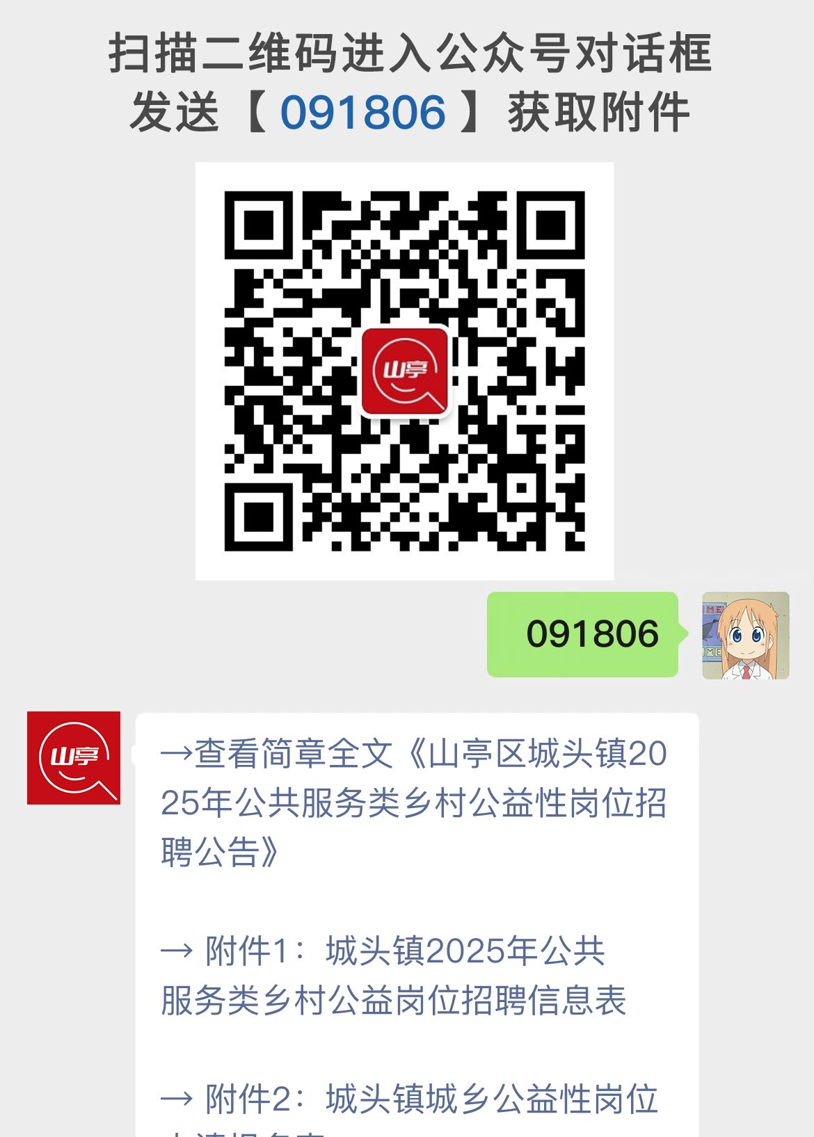 山亭区城头镇2025年公共服务类乡村公益性岗位招聘公告