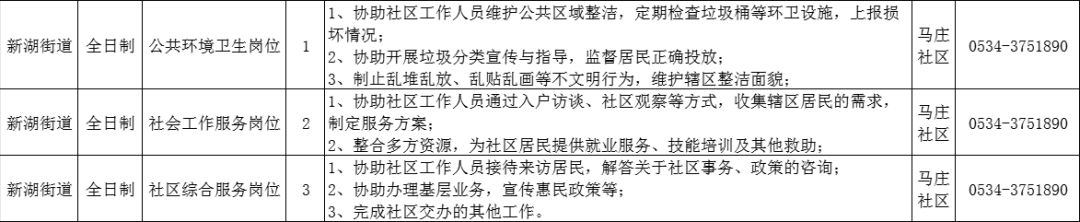 2025年德城区新湖街道马庄社区公开招聘城镇公益性岗位人员公告