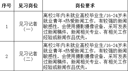 零陵区融媒体中心招聘见习生2名公告