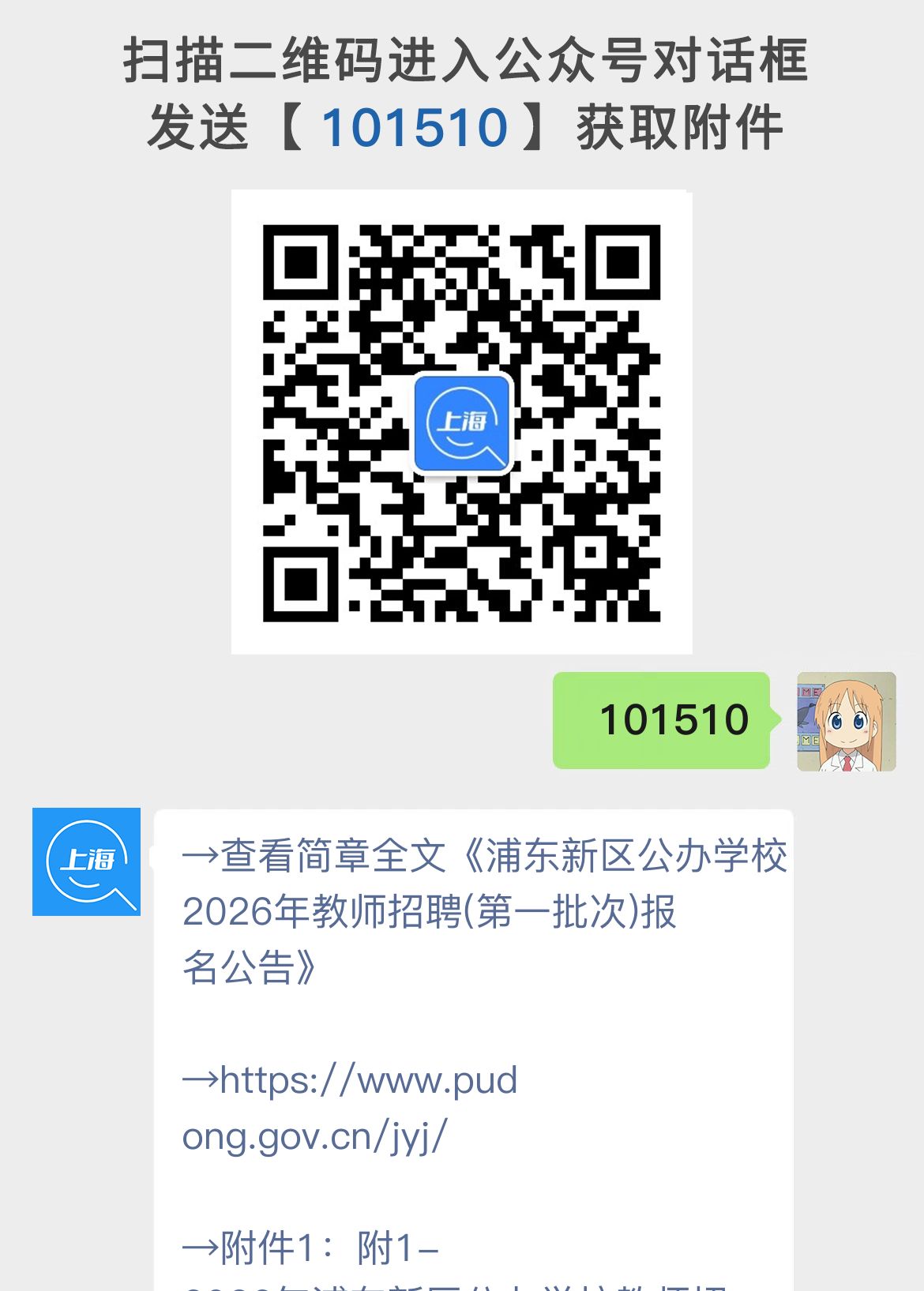 浦东新区公办学校2026年教师招聘(第一批次)报名公告