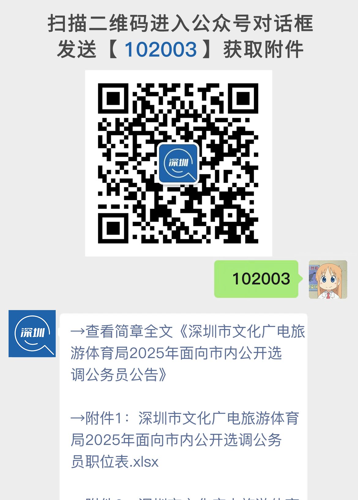 深圳市文化广电旅游体育局2025年面向市内公开选调公务员公告