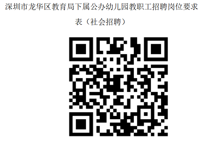 深圳市龙华区同胜学校附属富隆苑幼儿园2025年10月公开招聘教职员工公告