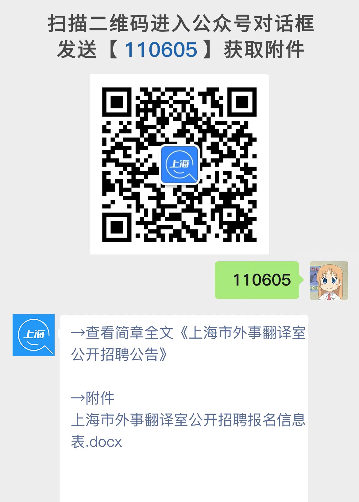 上海市外事翻译室公开招聘公告
