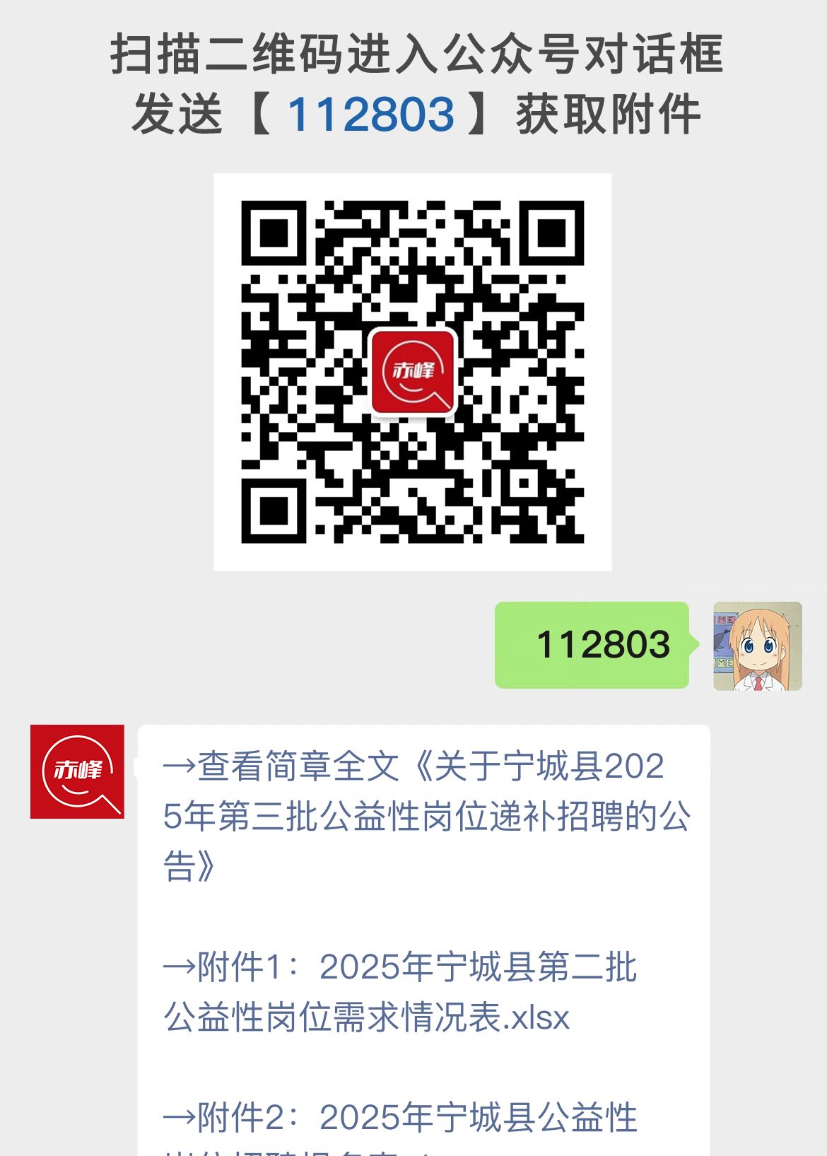 关于宁城县2025年第三批公益性岗位递补招聘的公告