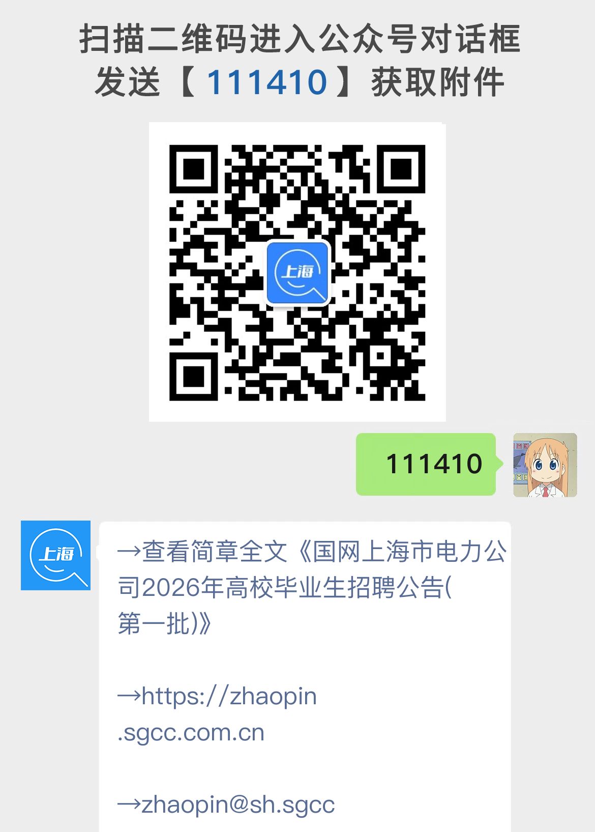 国网上海市电力公司2026年高校毕业生招聘公告(第一批)