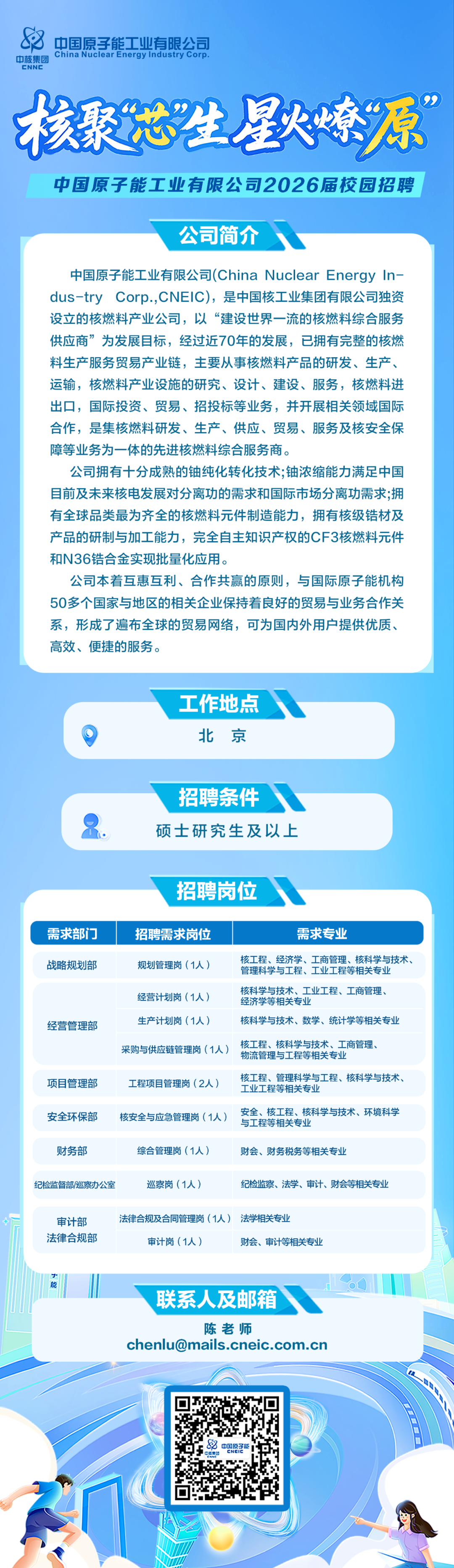 中国原子能工业有限公司2026届校园招聘