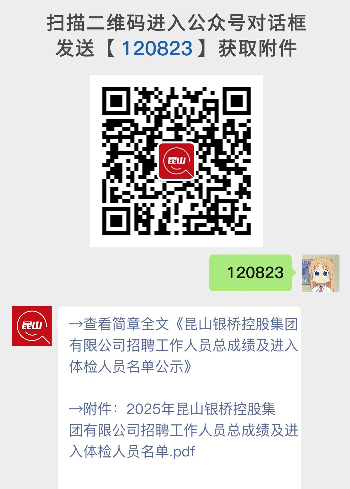 昆山银桥控股集团有限公司招聘工作人员总成绩及进入体检人员名单公示