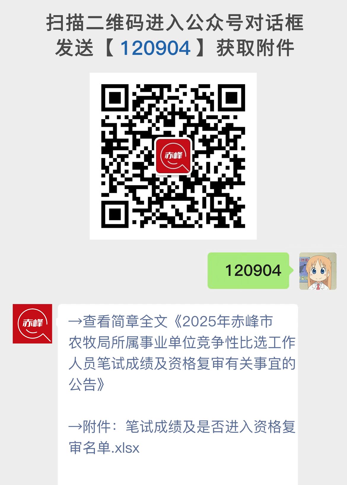 2025年赤峰市农牧局所属事业单位竞争性比选工作人员笔试成绩及资格复审有关事宜的公告