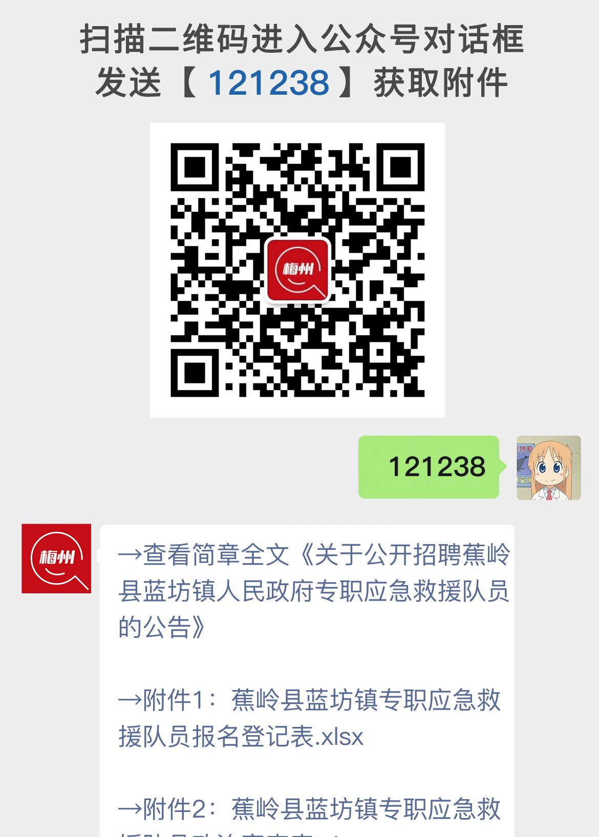 关于公开招聘蕉岭县蓝坊镇人民政府专职应急救援队员的公告