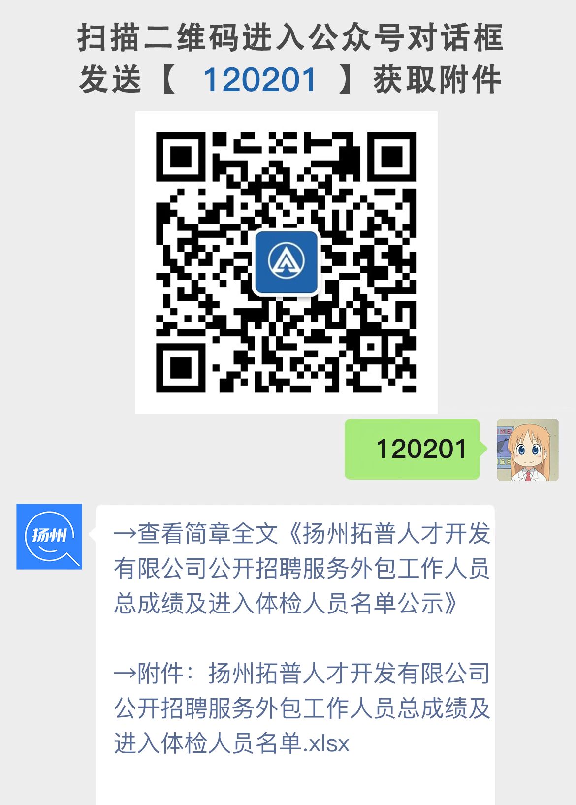 扬州拓普人才开发有限公司公开招聘服务外包工作人员总成绩及进入体检人员名单公示