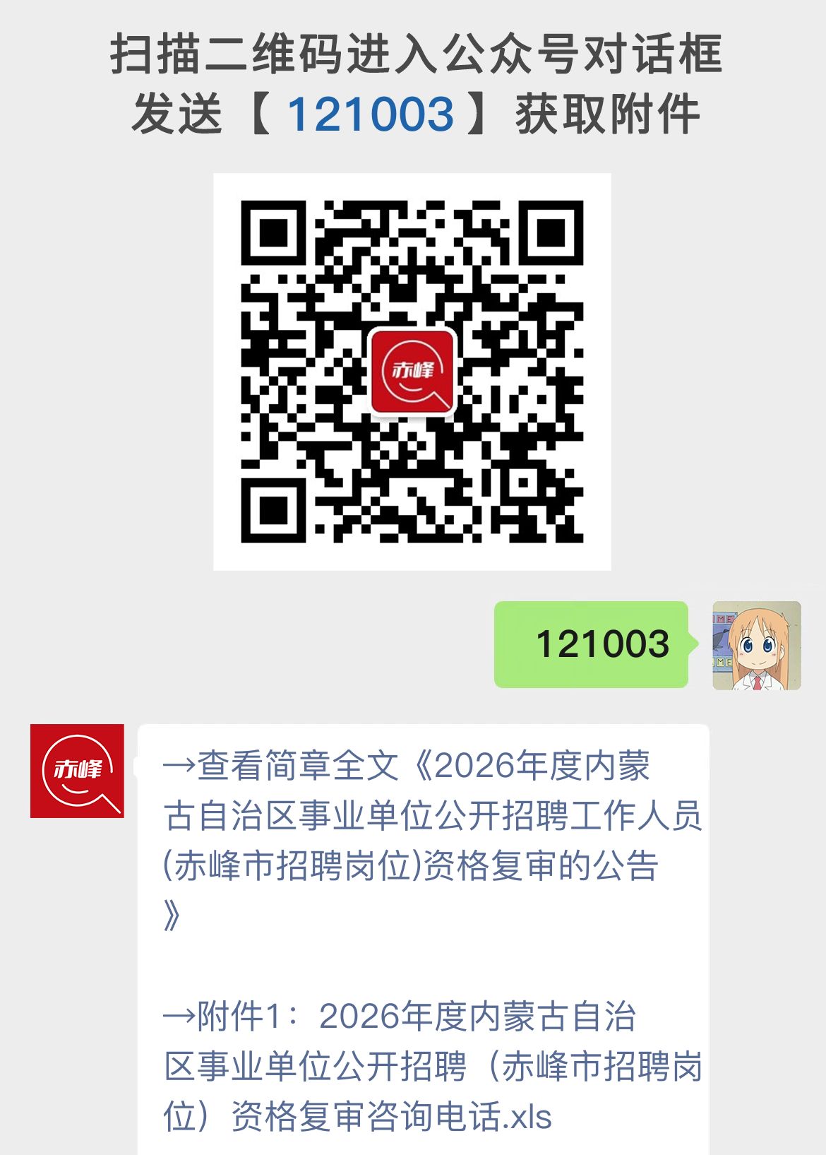 2026年度内蒙古自治区事业单位公开招聘工作人员(赤峰市招聘岗位)资格复审的公告