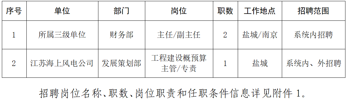 国家电投集团江苏公司招聘公告