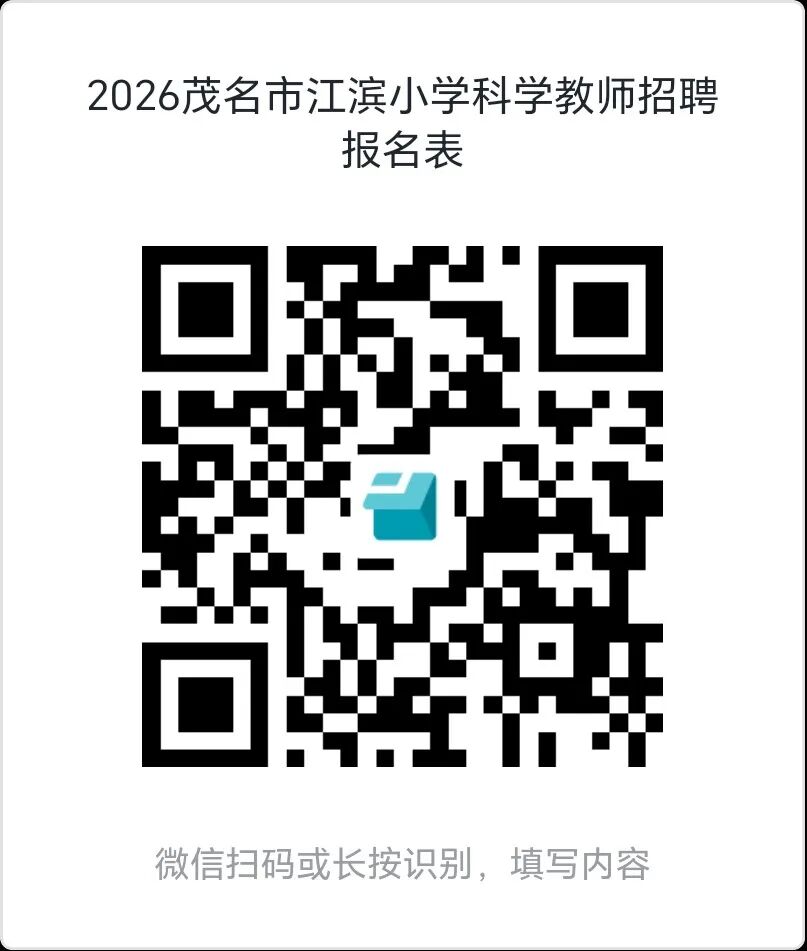 茂名市江滨小学2026年招聘政府购买人力资源教师公告